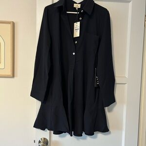 Tuckernuck Callahan Navy Crepe Mini Dress